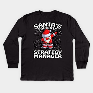 Santas Favorite Strategy Manager T Shirt Christmas Kids Long Sleeve T-Shirt